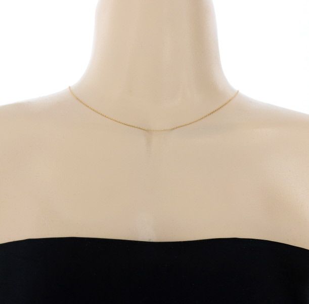 田中貴金属 K18YG イエローゴールド ネックレス シンプル カットアズキ