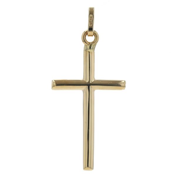 シンプル十字架　クロスペリドットトップ　750YG K18YG K18YG イエローゴールド ペンダントトップ クロス 十字架 デザイン