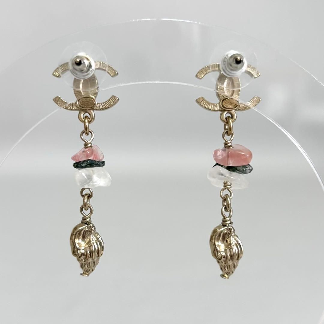 CHANEL / ココマーク ドロップピアス ストーン ゴールド A17C - メルカリ