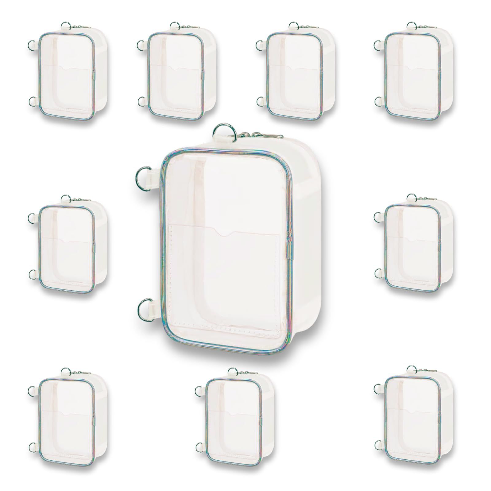 推しぬい ポーチ 中サイズ セット | 透明 PVC ぬいぐるみ用ポーチ 推し活 15 cm ぬい対応 小物収納 ギフトラッピング ハンドメイド 販売用 カミオジャパン製 中