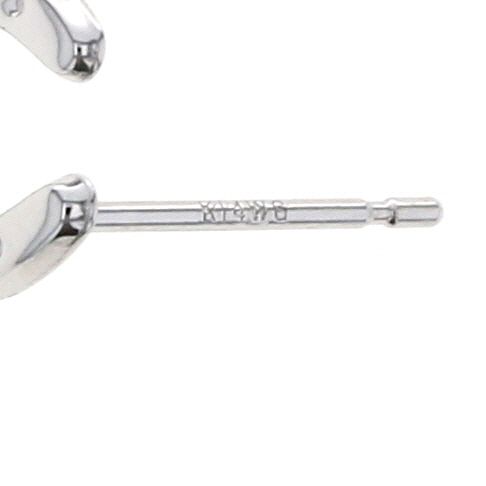 未使用品 k14WG デザイン ピアス K14WG ホワイトゴールド ピアス ホースシュー 馬蹄 U字 シンプル