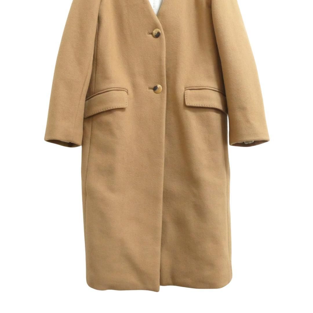 Whim Gazette ベージュ ロングコート FREEサイズ Whim Gazette ウィムガゼット フリーサイズ カシミヤミックス ロング丈