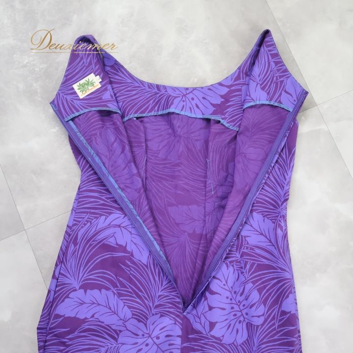 フラダンス 衣装 ワンピース ドレス パープル系 アロハスタンダード