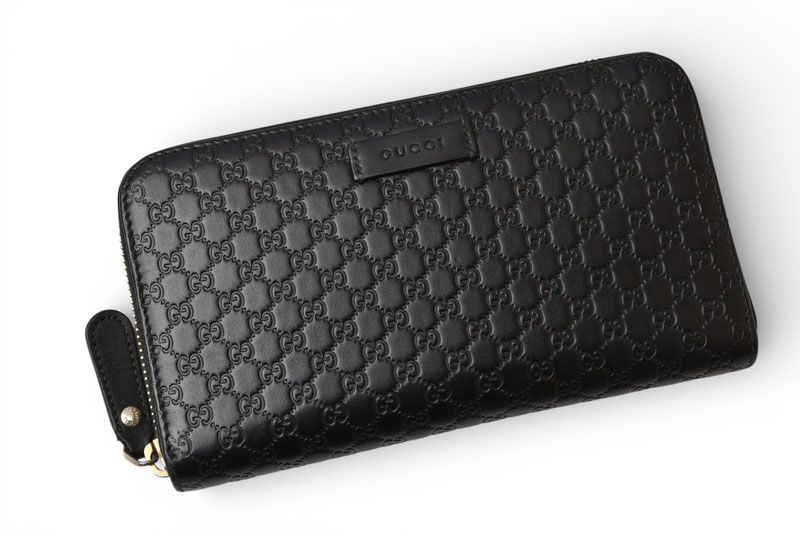 グッチ 財布 GUCCI 長財布/ラウンドファスナー式 マイクログッチシマ