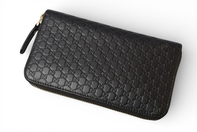 ✨極美品✨グッチ　マイクログッチシマレザー　長財布　ブラック　449391 GUCCI（グッチ） 財布 長財布/ラウンドファスナー式 マイクロ