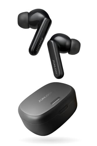 FUNLOGY Earbuds イヤホン|完全ワイヤレスイヤホン VGP 2025 SUMMER受賞|アクティブノイズキャンセリング|カナル型|マルチポイント接続|ワイヤレス充電 | 最大60時間再生 日本ブランド ブラック