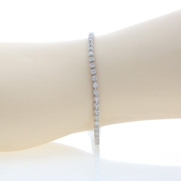 テニスブレスレット ダイヤモンド1.00ct K14 WG ホワイトゴールド K14WG ホワイトゴールド ブレスレット ダイヤモンド 1.00ct テニス