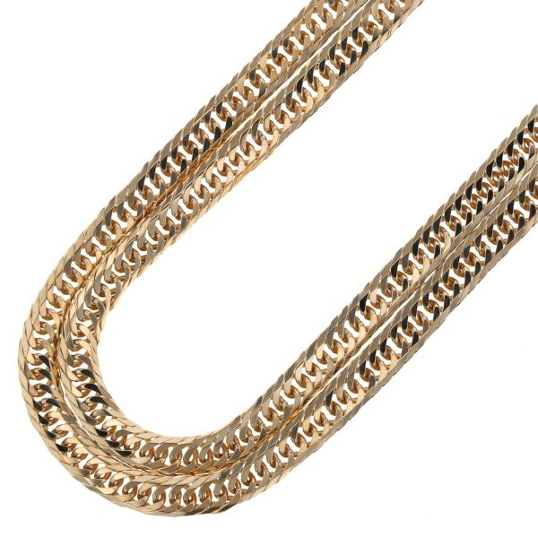 K 18 YG イエローゴールド ネックレス 喜平 キヘイ 8面カット トリプル チェーン 50 cm 3.0 g 仕上済 zz