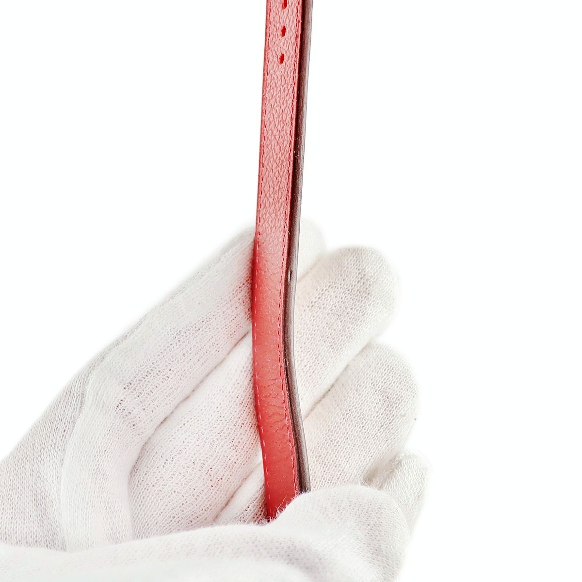  エルメス HERMES 腕時計パーツ レザー レッド ♥ ベルト バンド ストラップ ブレスレット 19ｍｍ 赤 ドゥブルトゥール 替え 予備 レザーベルト 時計