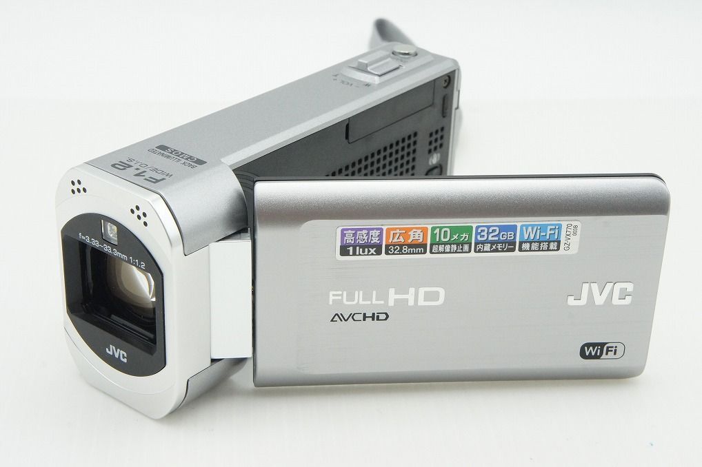 JVC ケンウッド Everio GZ-VX 770 デジタルビデオカメラ シルバー ケース付 251223 x