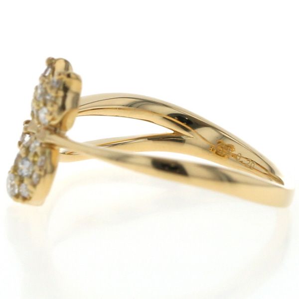 K18YG イエローゴールド リング ダイヤモンド 0.20ct ネコ キャット 猫 