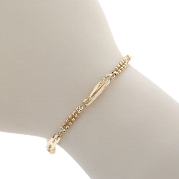K18YG イエローゴールド ブレスレット ツイスト カットボール デザイン
