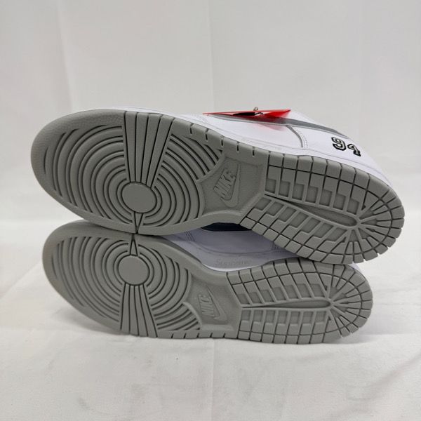 ♥ Supreme×NIKE|シュプリーム×ナイキ SB Dunk Low White|Metallic Silver|ダンクロー HQ 8487-100|28.0