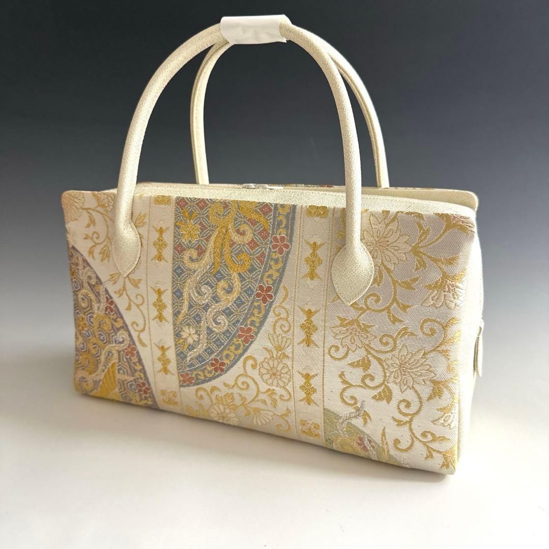 京都 西陣織　　正絹帯地　使用　利休バッグ　お茶席　 5 新品未使用品 京都 西陣織 正絹帯地使用 利休バッグお茶席 25121