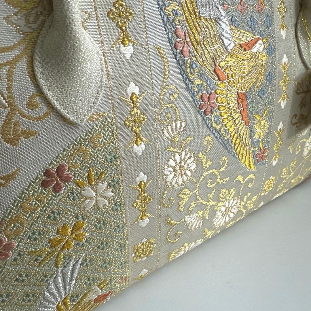 お洒落！！ 京都 西陣織 正絹帯地 使用 利休バッグ お茶席 241110 新品未使用品 京都 西陣織正絹帯地使用 利休バッグお茶席 250314 新品