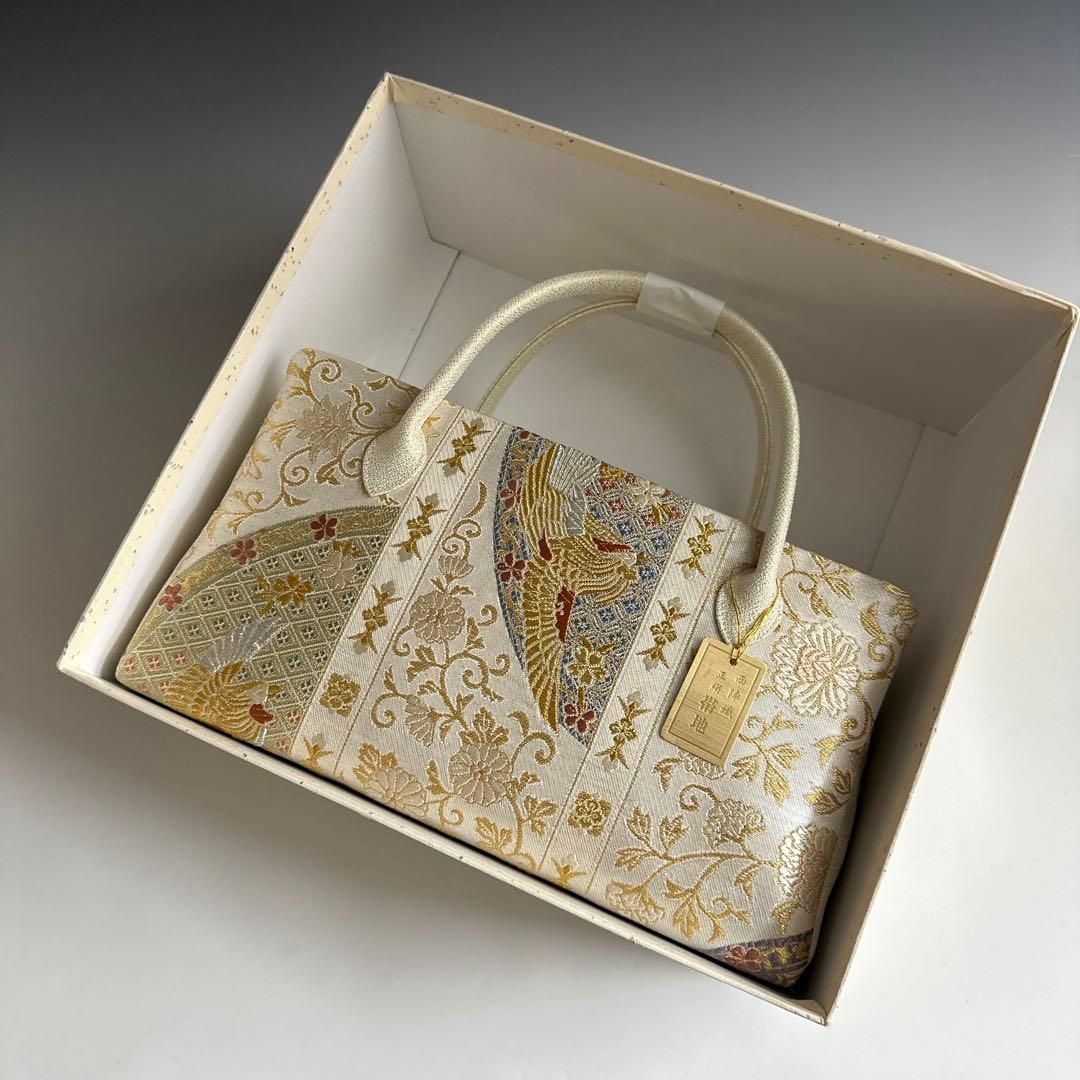 京都 西陣織　　正絹帯地　使用　利休バッグ　お茶席　 5 Amazon.co.jp: 特別 京都 西陣織 正絹帯地 使用 利休バッグ お茶席 8