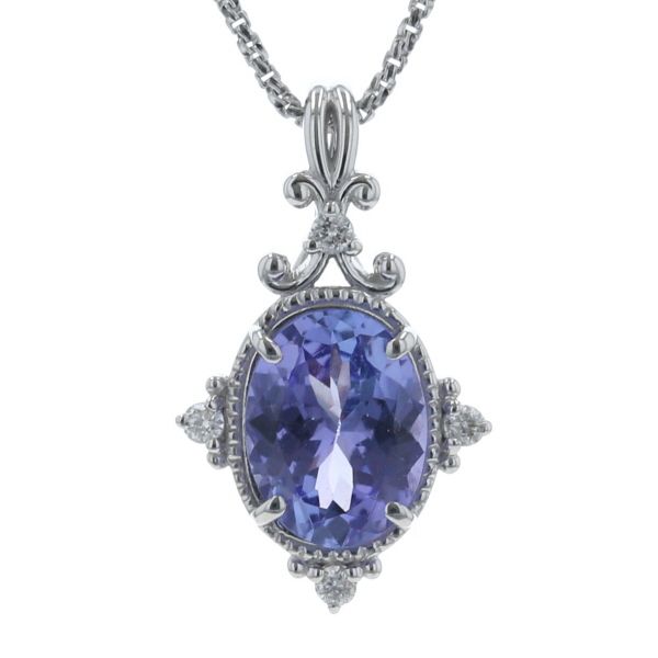 石垣順子 K18WG ネックレス タンザナイト ダイヤモンド 0.04ct