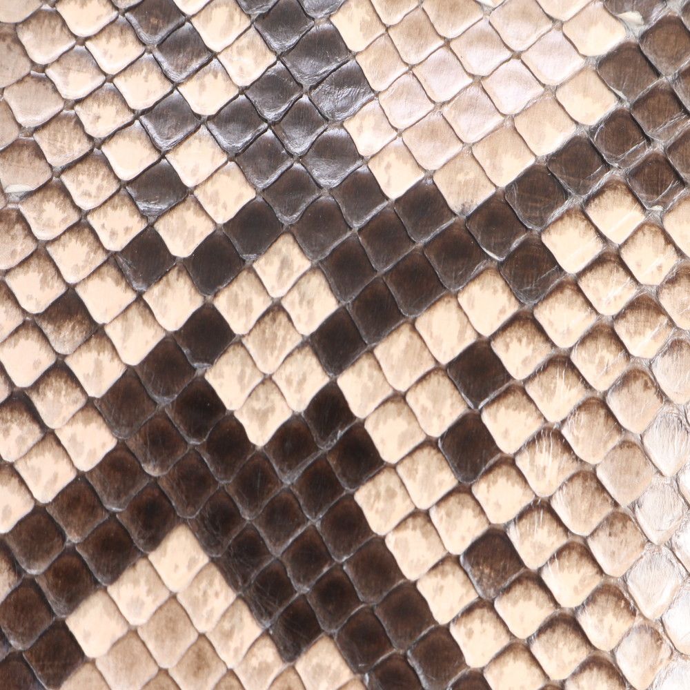 極美品 フェンディ トリプレット 3連ポーチ パイソン レザー クラッチ