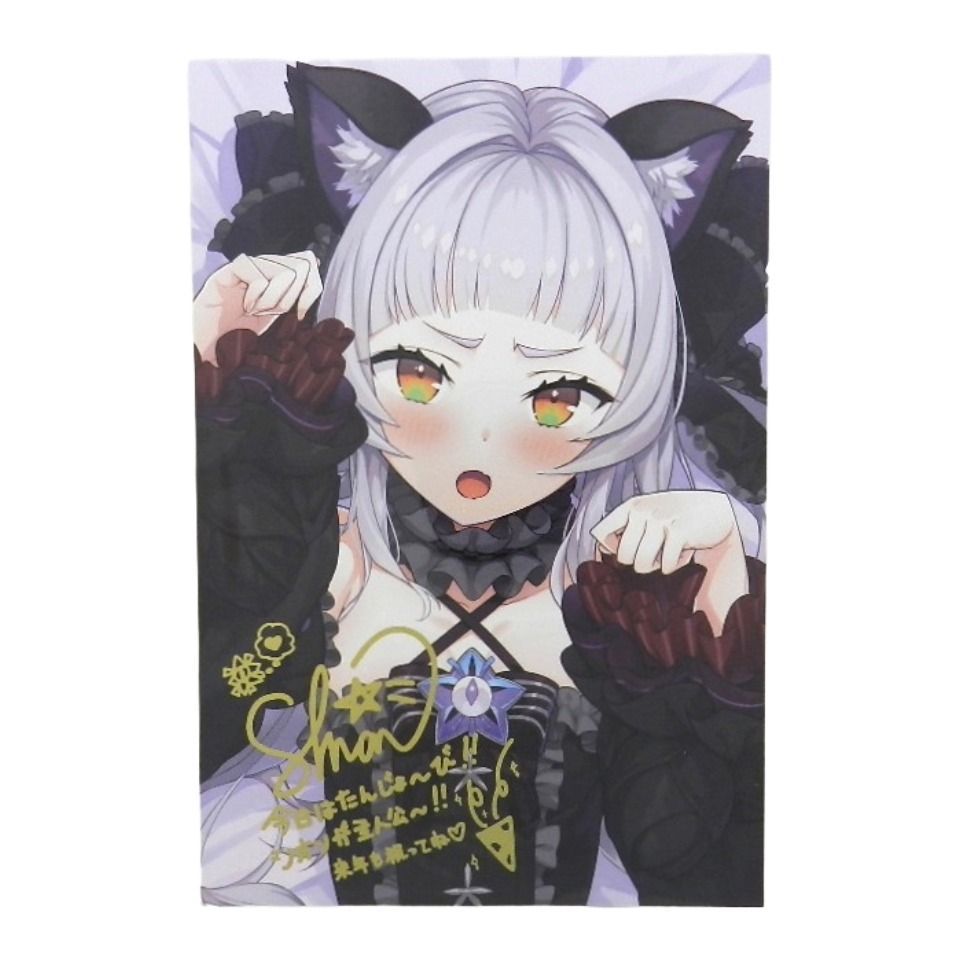 □紫咲シオン 箔押し複製サイン&メッセージ入りTam-U描き下ろしポスト