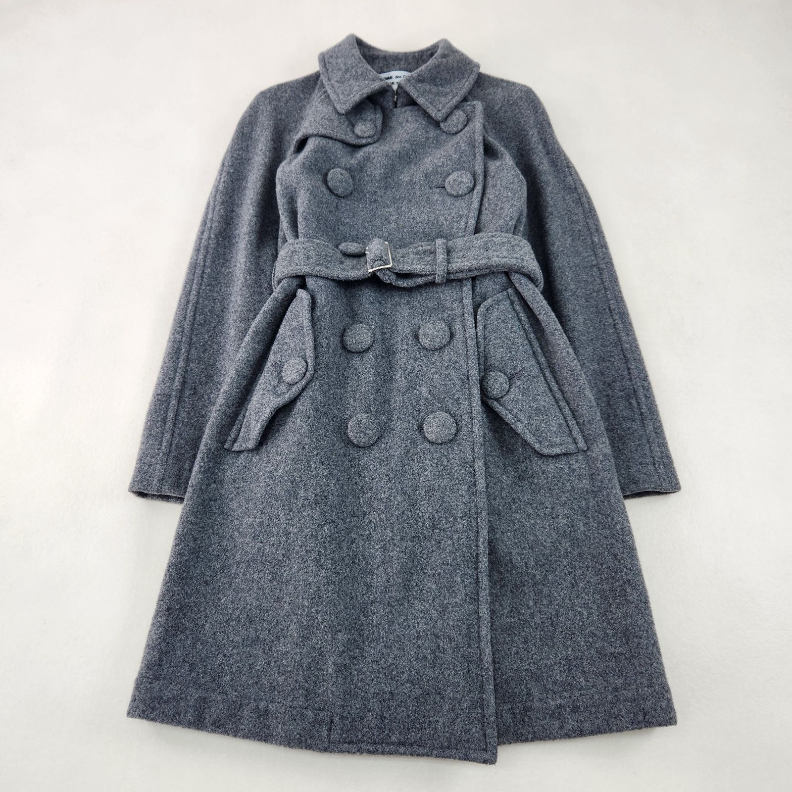 コムデギャルソンコムデギャルソン ツイードコート 美品 コムデギャルソンコムデギャルソン ロングコート ツイード ダブル