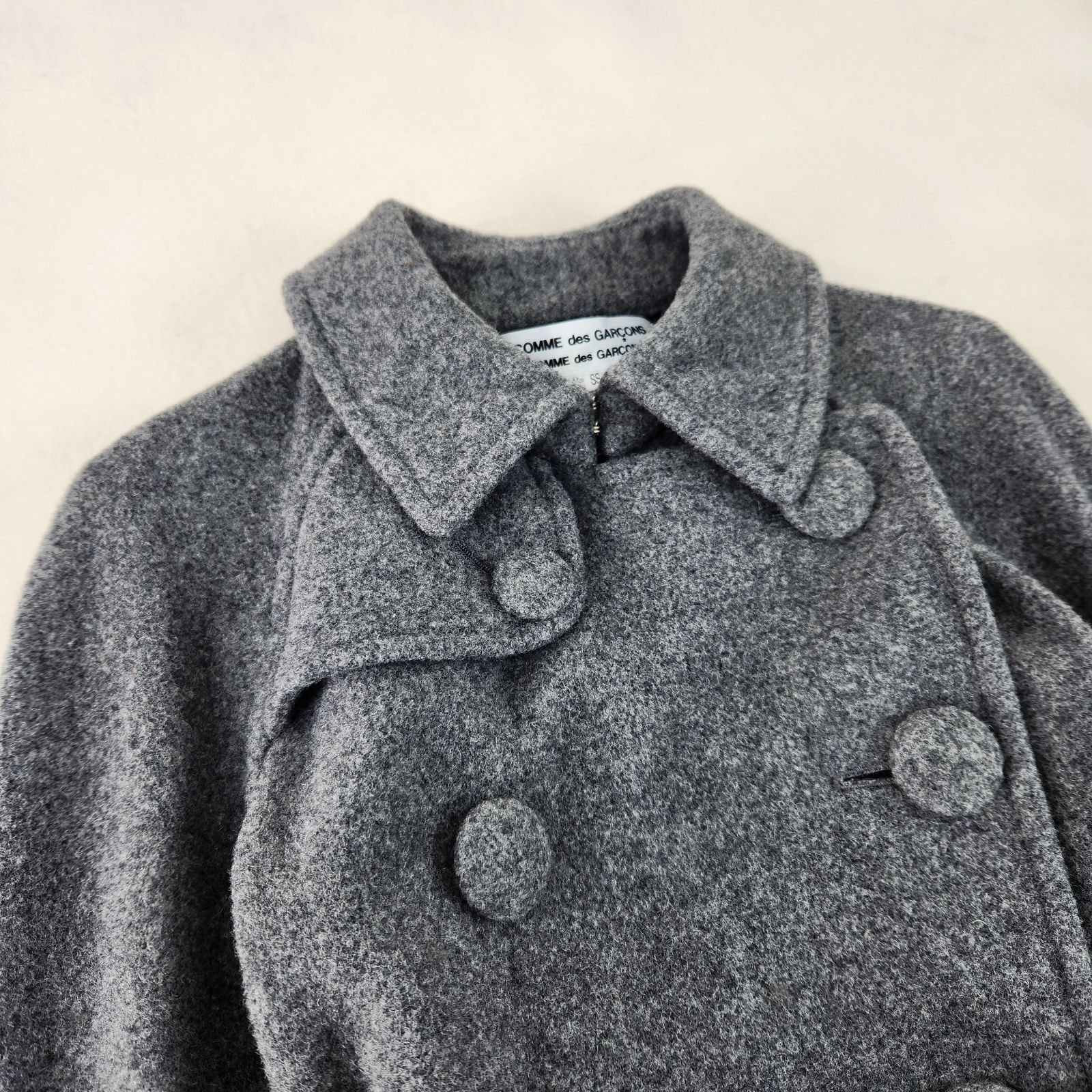 美品 コムデギャルソンコムデギャルソン ロングコート ツイード ダブル