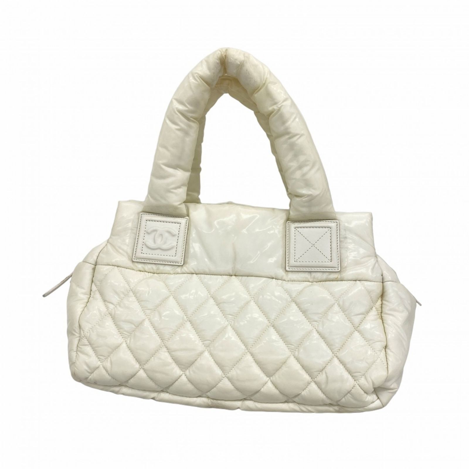 シャネル Chanel トートバッグ コココクーン ナイロン ホワイト レディース