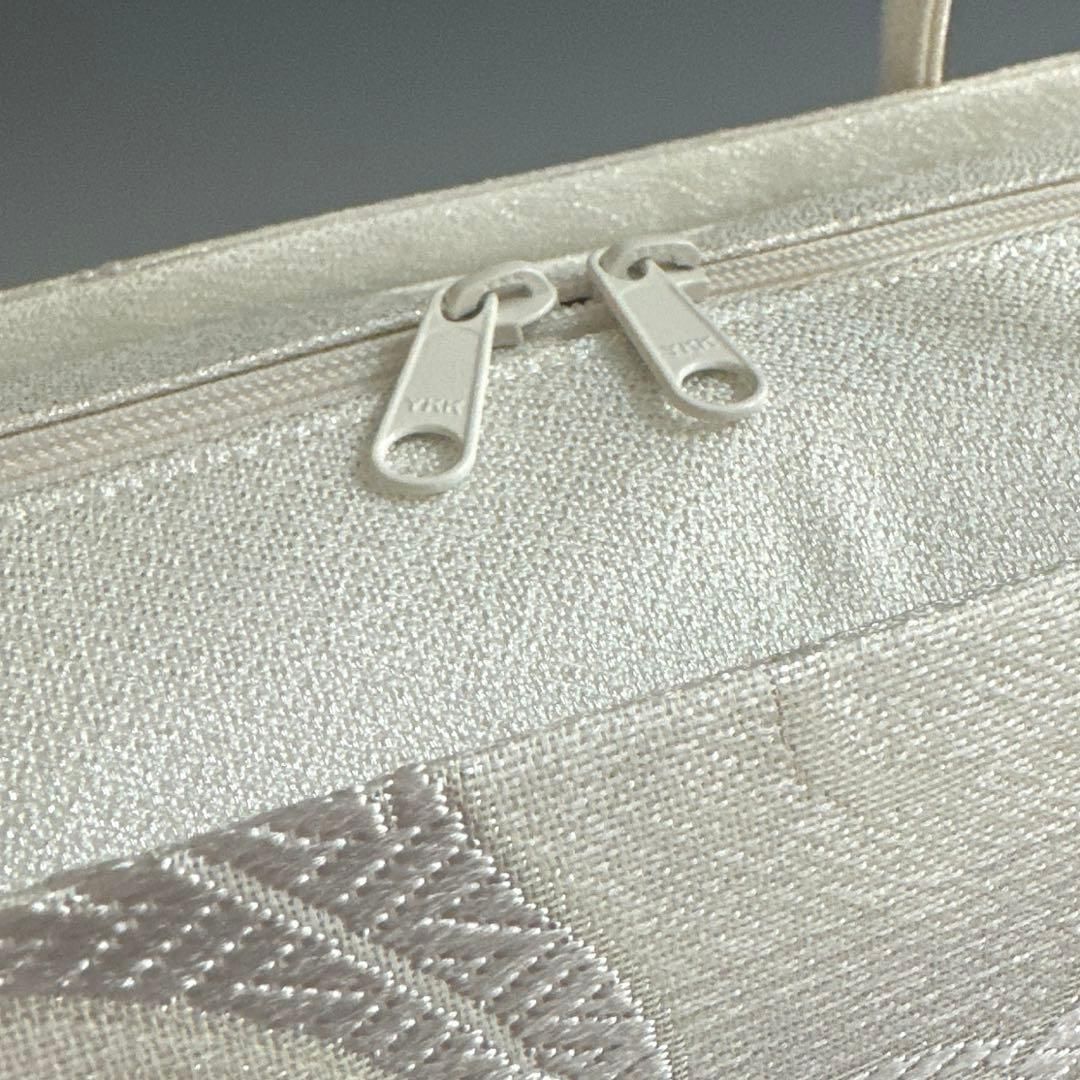 新品未使用品 京都 西陣織 弥栄織物 正絹帯地使用 利休バッグ 25129