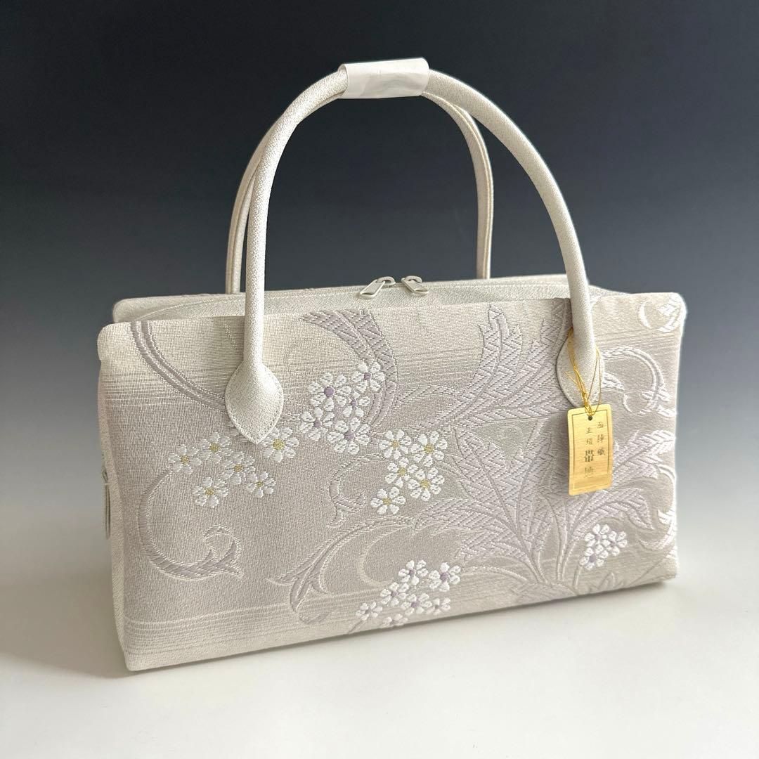 新品未使用品　京都 西陣織　弥栄織物　　　正絹帯地使用　利休バッグ　251212 新品未使用品 京都 西陣織 弥栄織物 正絹帯地使用 利休バッグ 251212