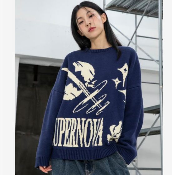 XTONZ SUPERNOVA ラウンドニット ネイビー L - メルカリ