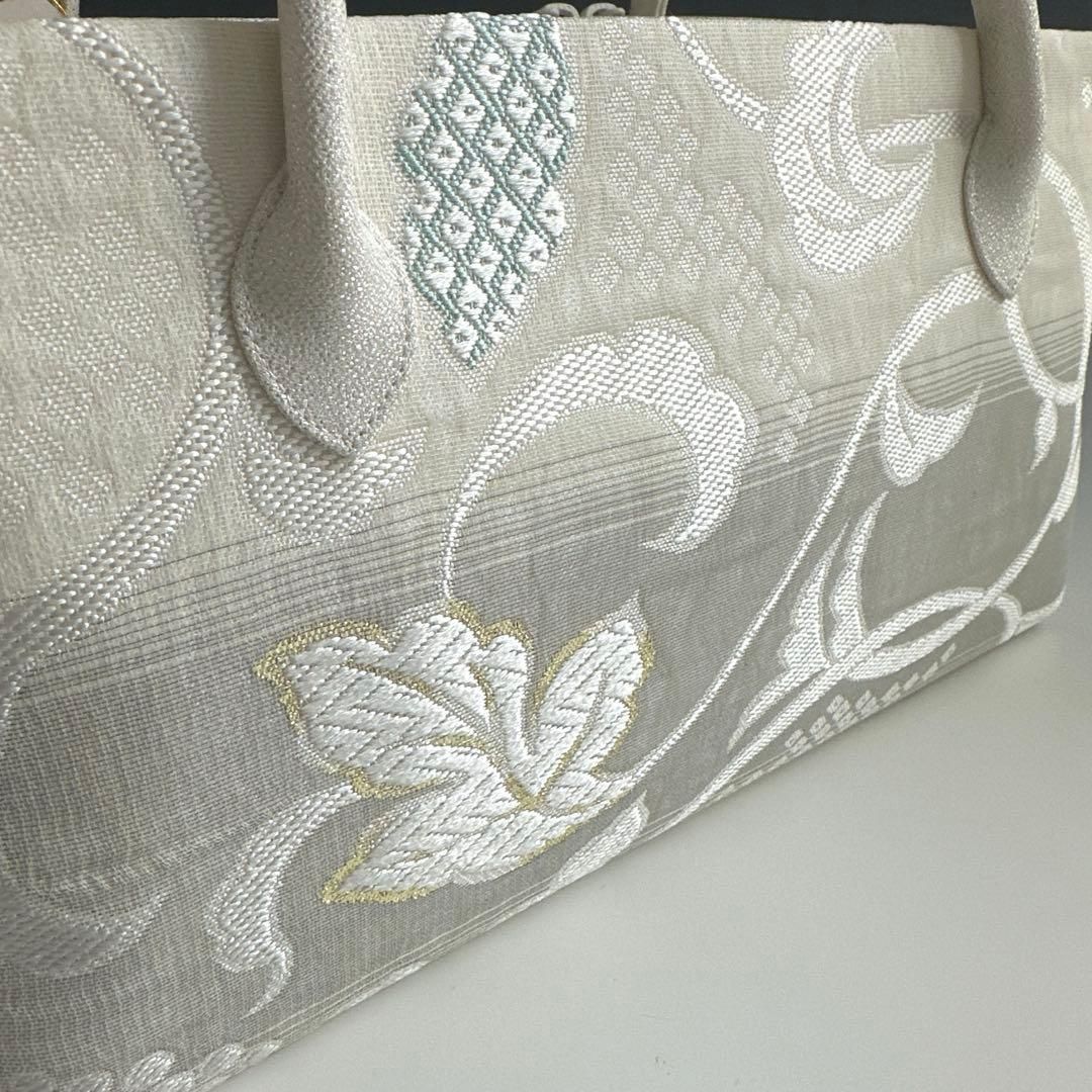 新品未使用品 京都 西陣織 弥栄織物 正絹帯地使用 利休バッグ 251210