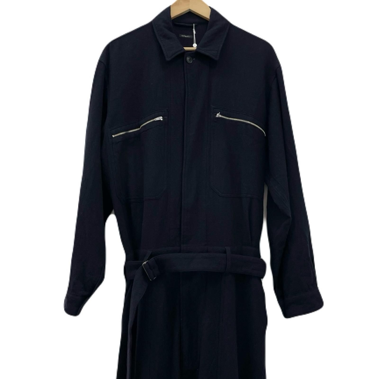 COMOLI リファインウールオールインワン (navy) COMOLI リファインウールオールインワン (navy)