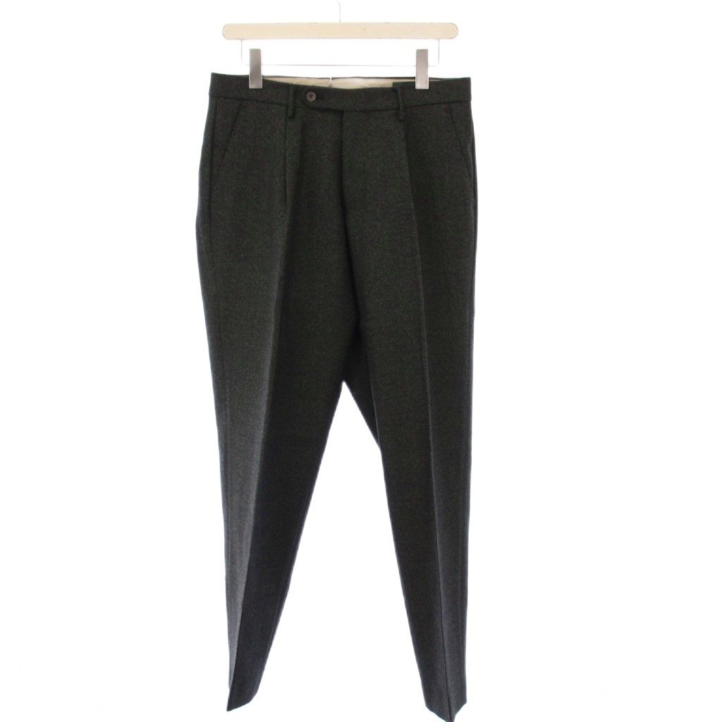 ベルウィッチ BERWICH sake 1p スラックス パンツ タック 48 緑 黒 /KH