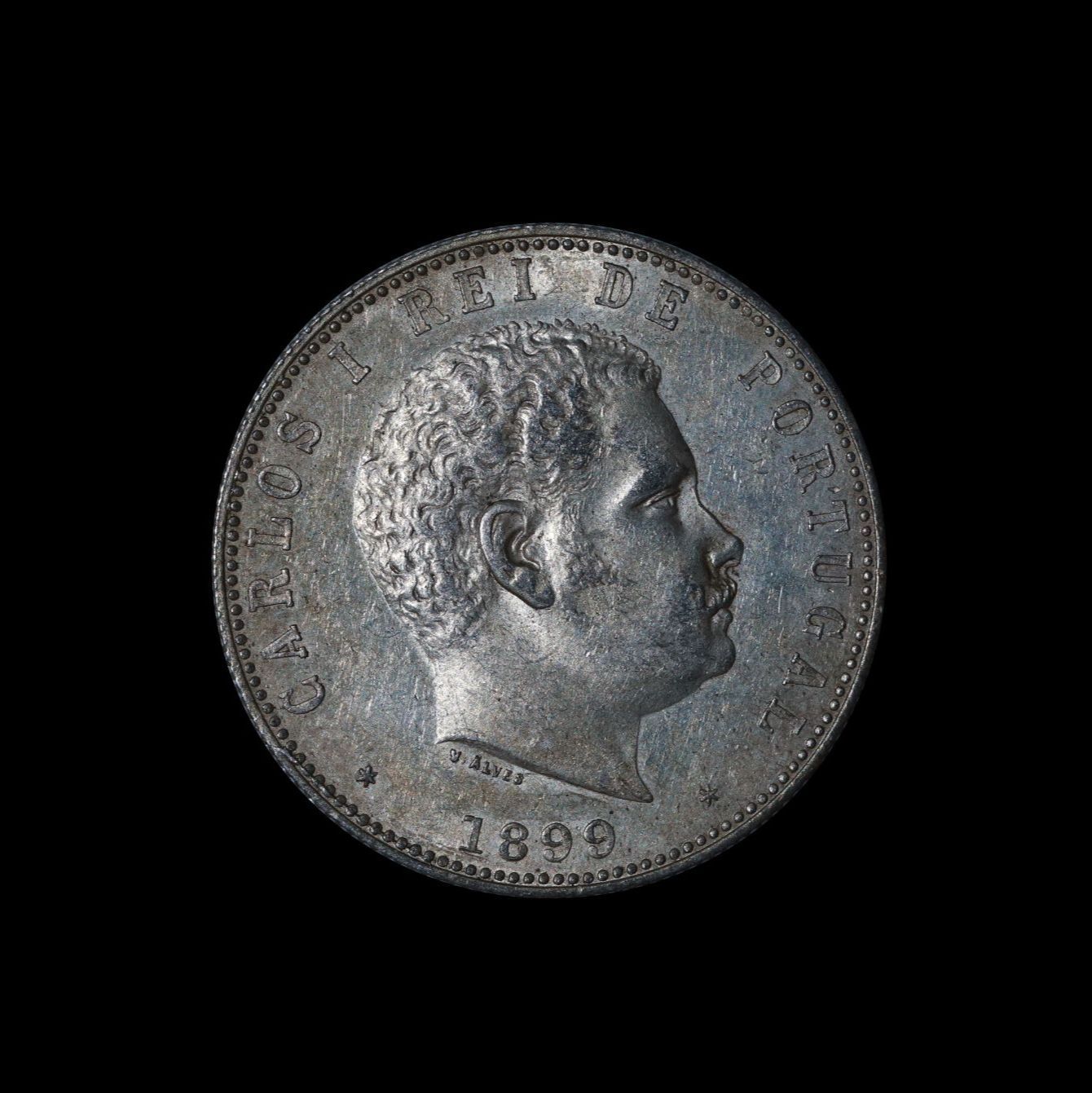 ポルトガル カルロス1世 1889-1908 1000 Reis 1899年 レイス 外国コイン 銀貨