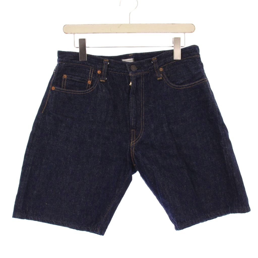 ウエアハウス DUCK DIGGER デニムパンツ ジーンズ ショート丈 ジップフライ ロゴパッチ W 33 インディゴ BB