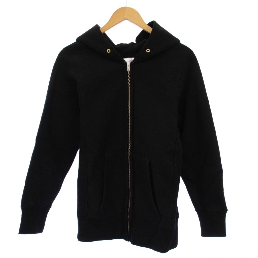 ウエアハウス WAREHOUSE ジップアップパーカー ジャケット スウェット 裏起毛 ワンカラー S 黒 ブラック |BB