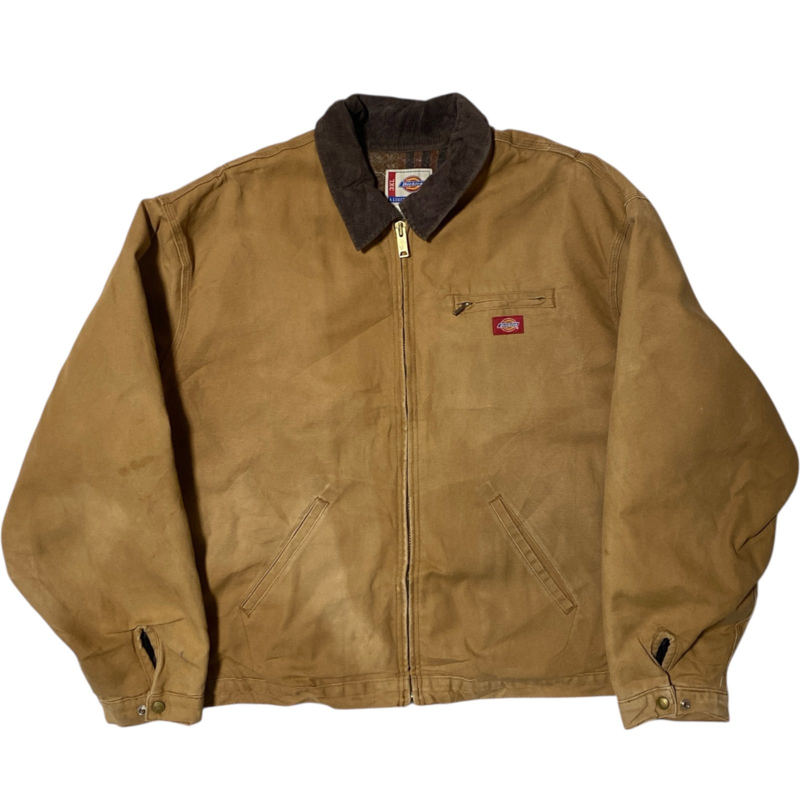 ディッキーズ ワークジャケット デトロイトジャケット ロゴ キャラメル