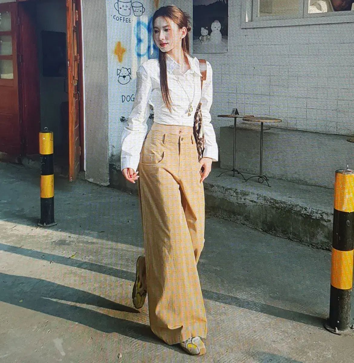  海外配送 ワイド ロング ハイウエスト デニムズボン その他 デニム ジーンズ