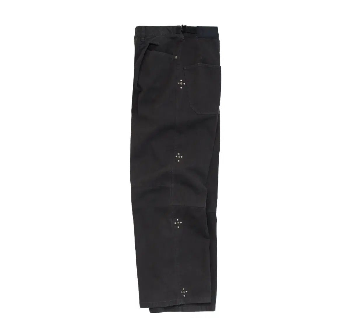 1 1011 Gosima パンツ リベット フラワー ヴィンテージ チャコール