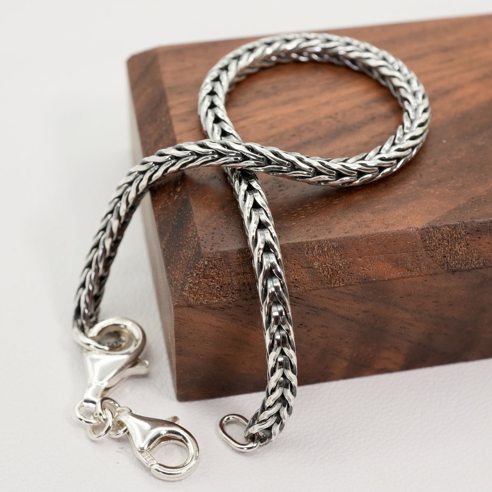 トロールビーズ スネークチェーン ブレスレット クラスプ付き/25-2309