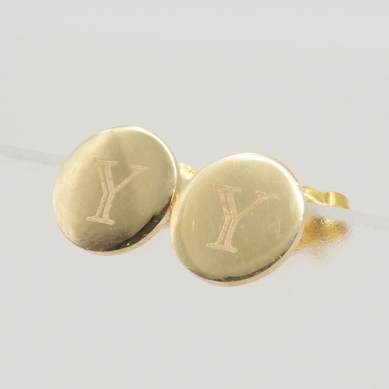 エテ ラウンド イニシャル ピアス K 10×K 18 ete|25-2435