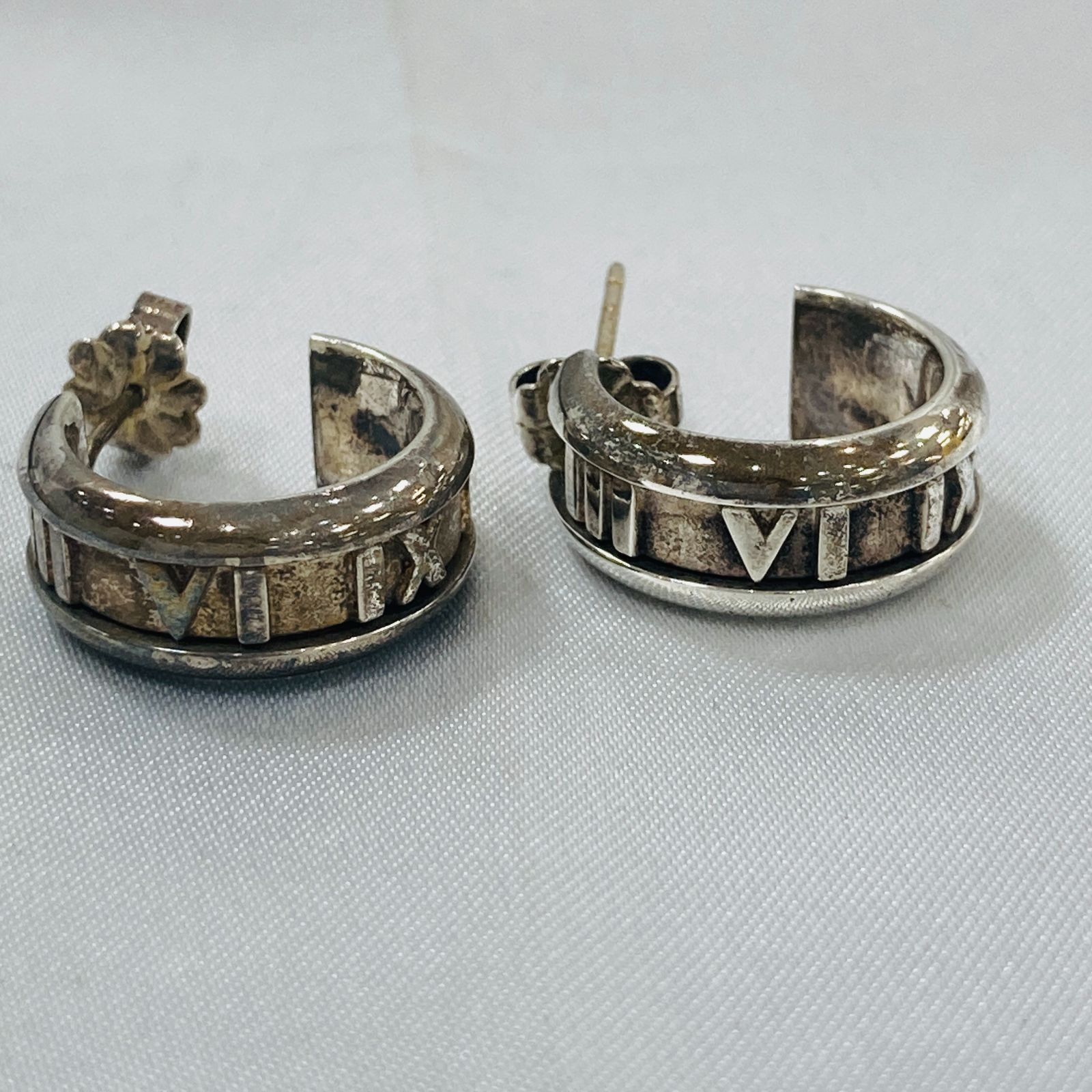 A アトラス TIFFANY-Co. ティファニー フープピアス SV 925 スターリング SILVER シルバー アクセサリー