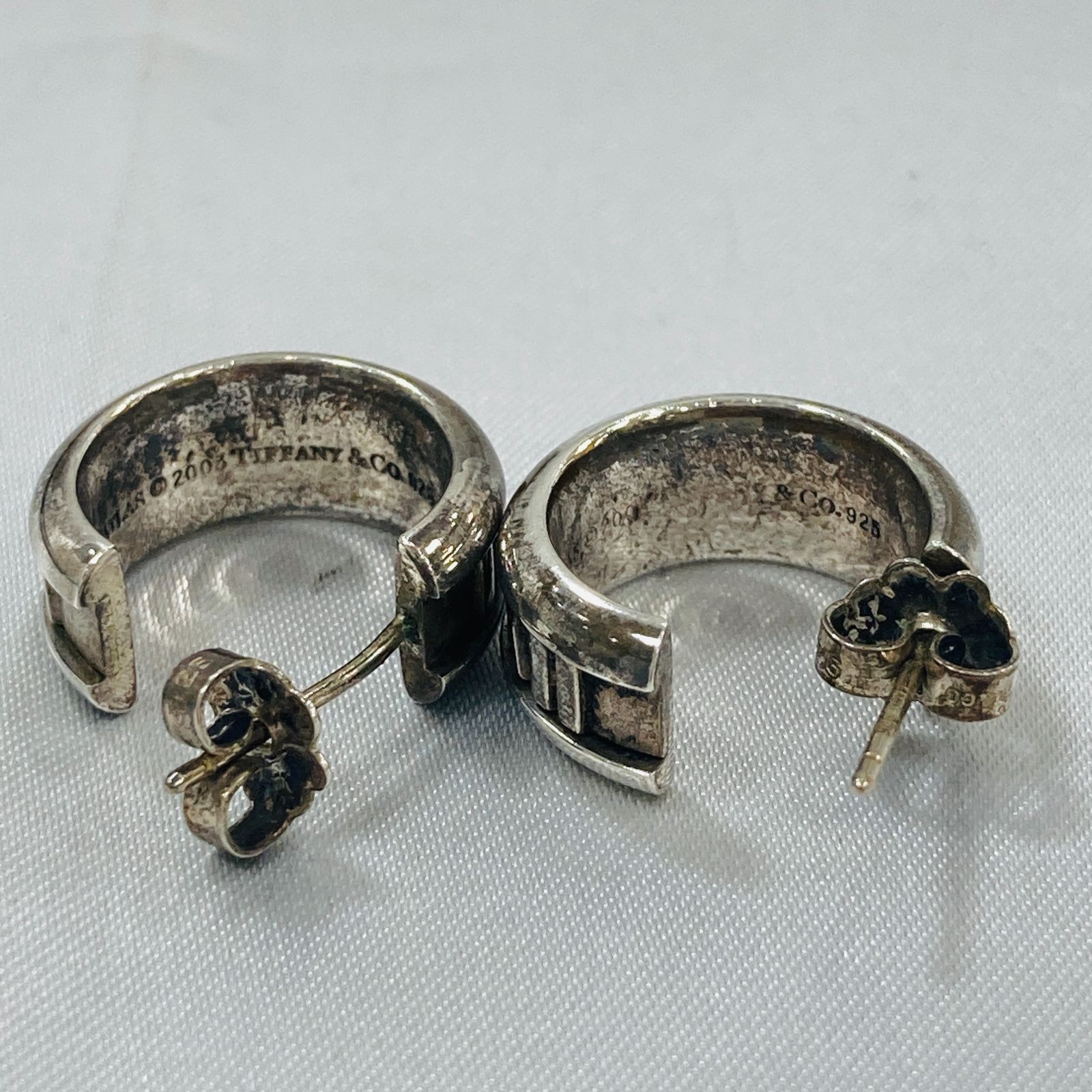 A【アトラス】TIFFANY&Co. ティファニー フープピアス SV 925 