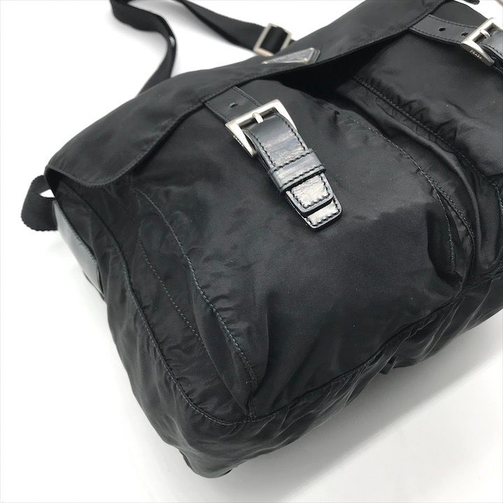 良品 PRADA プラダ メッセンジャー ナイロン テスート レザー