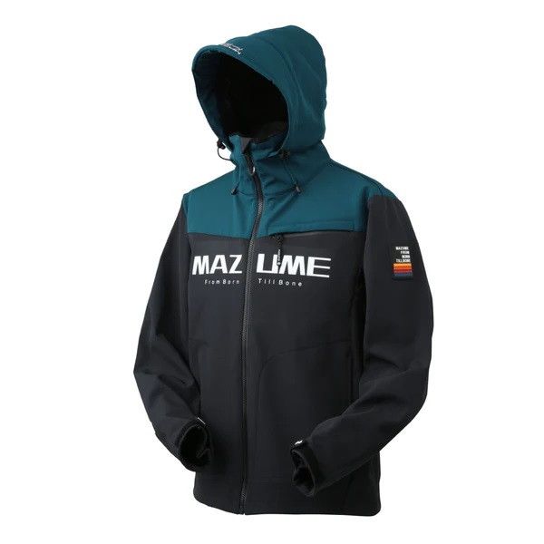 オレンジブルー 防寒服アウター MZFW-876 mazume ウインドカットジャケット ダブルトーン インクブラック×ダークターコイズ 3 L