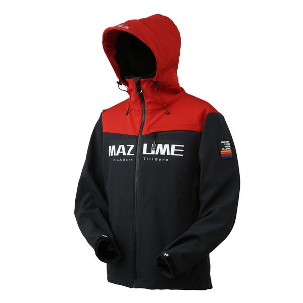 オレンジブルー 防寒服アウター MZFW 876 mazume ウインドカットジャケット ダブルトーン インクブラック スカーレット L