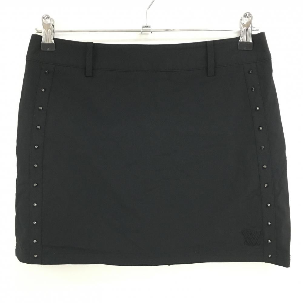 超美品】アニューゴルフ スカート 黒 スタッズ ストレッチ 内側