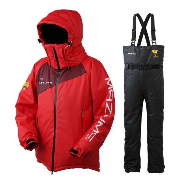 オレンジブルー 防寒服アウター MZFW-885 mazume ラフウォーター オールウエザースーツ レッド M