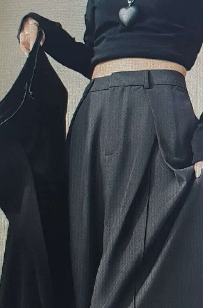 海外配送 ワイド スラックス パンツ