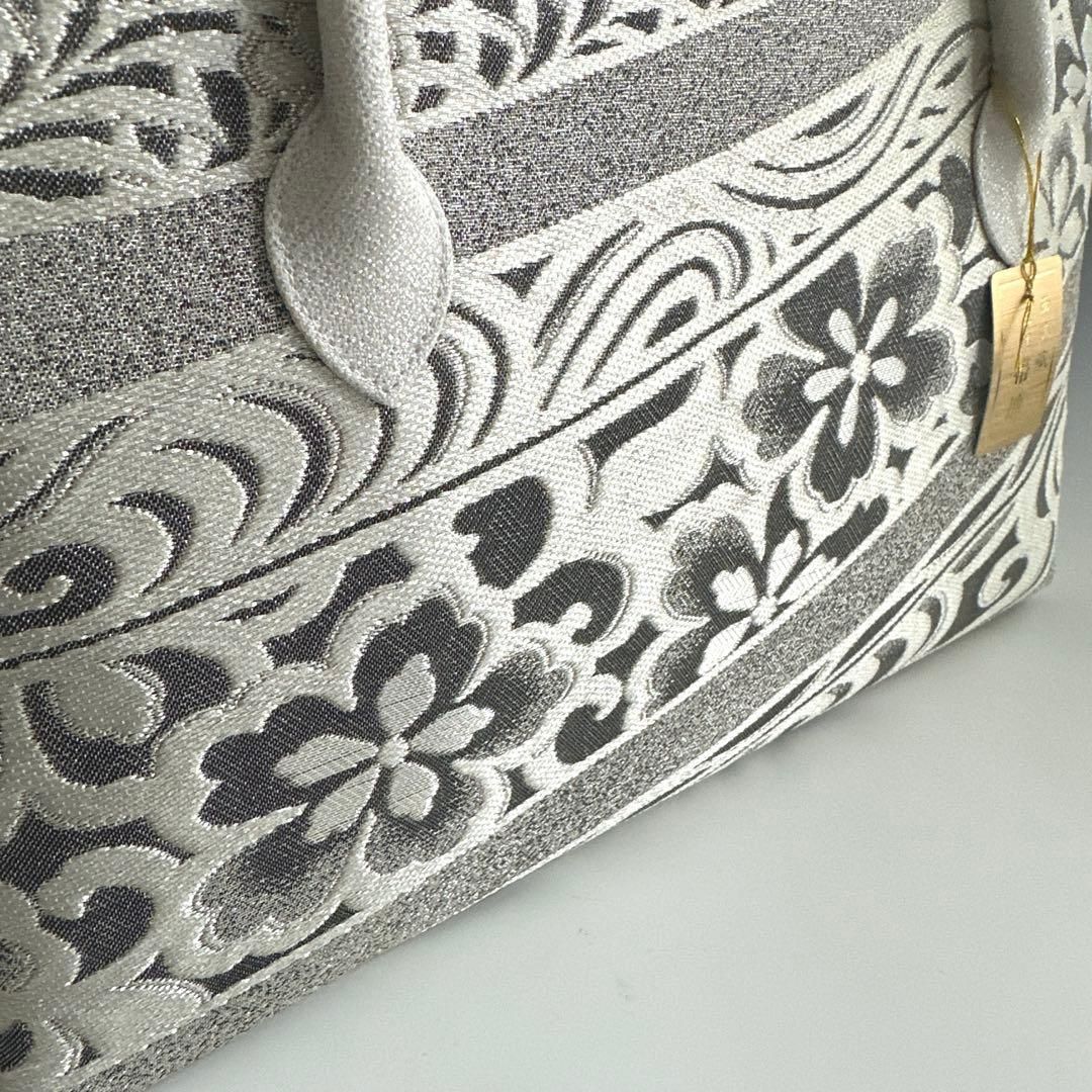 新品未使用品 京都 西陣織 正絹帯地使用 利休バッグお茶席 25126