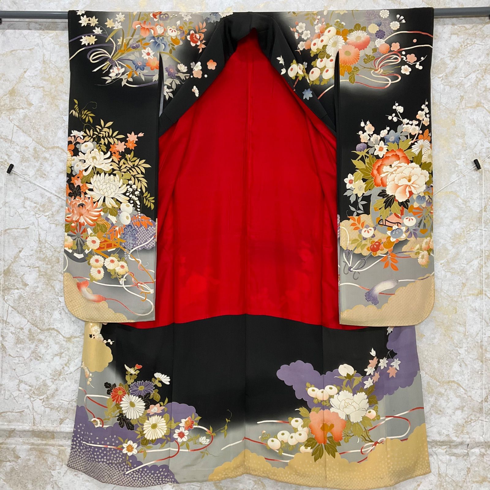 kimono+one◇kimonoarisa◇アンティーク振袖◇ふき綿仕立て◇正絹◇袷